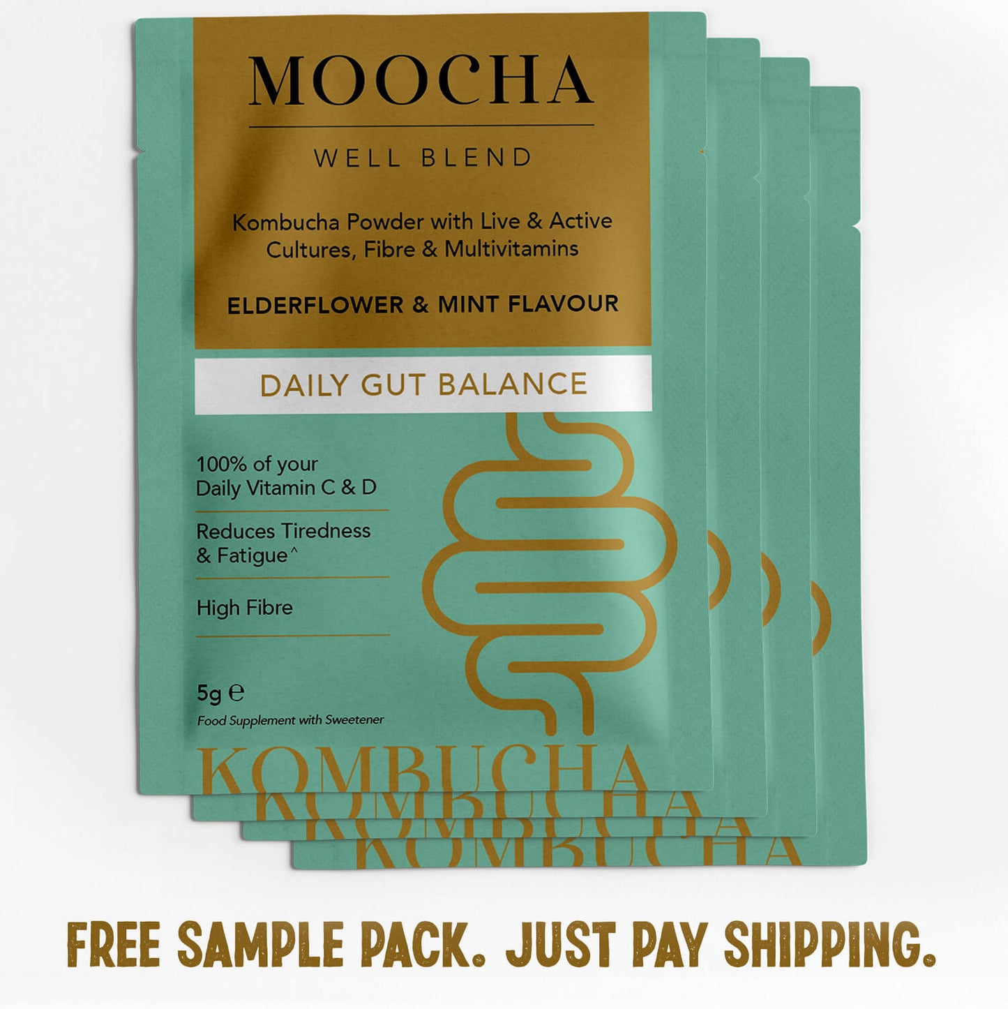 Moocha Well Blend - Elderflower & Mint Kombucha Powder