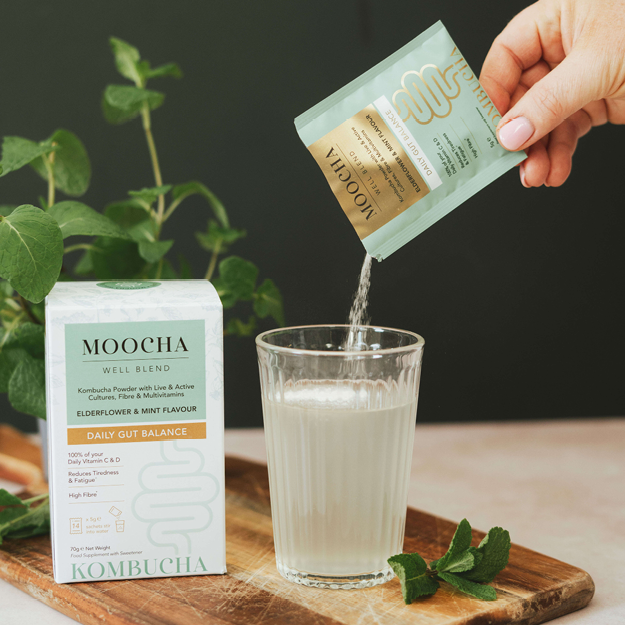 Moocha Well Blend - Elderflower & Mint Kombucha Powder