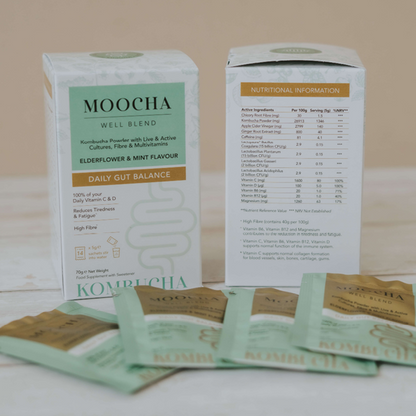 Moocha Well Blend - Elderflower & Mint Kombucha Powder
