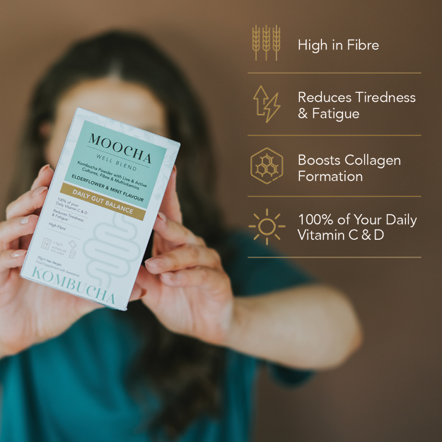 Moocha Well Blend - Elderflower & Mint Kombucha Powder