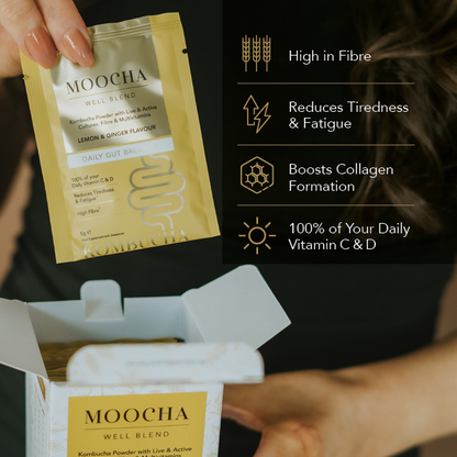 Moocha Well Blend - Lemon & Ginger Kombucha Powder