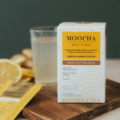 Moocha Well Blend - Lemon & Ginger Kombucha Powder