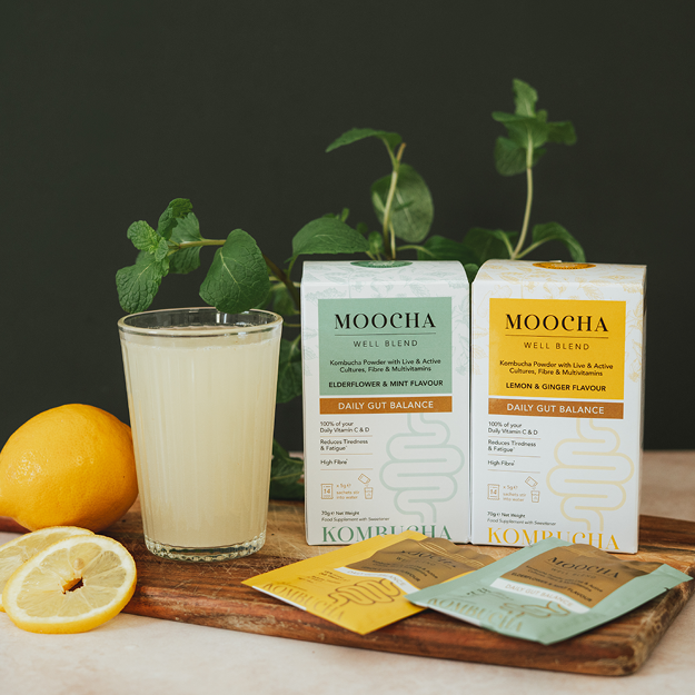 Moocha Well Blend - Lemon & Ginger Kombucha Powder