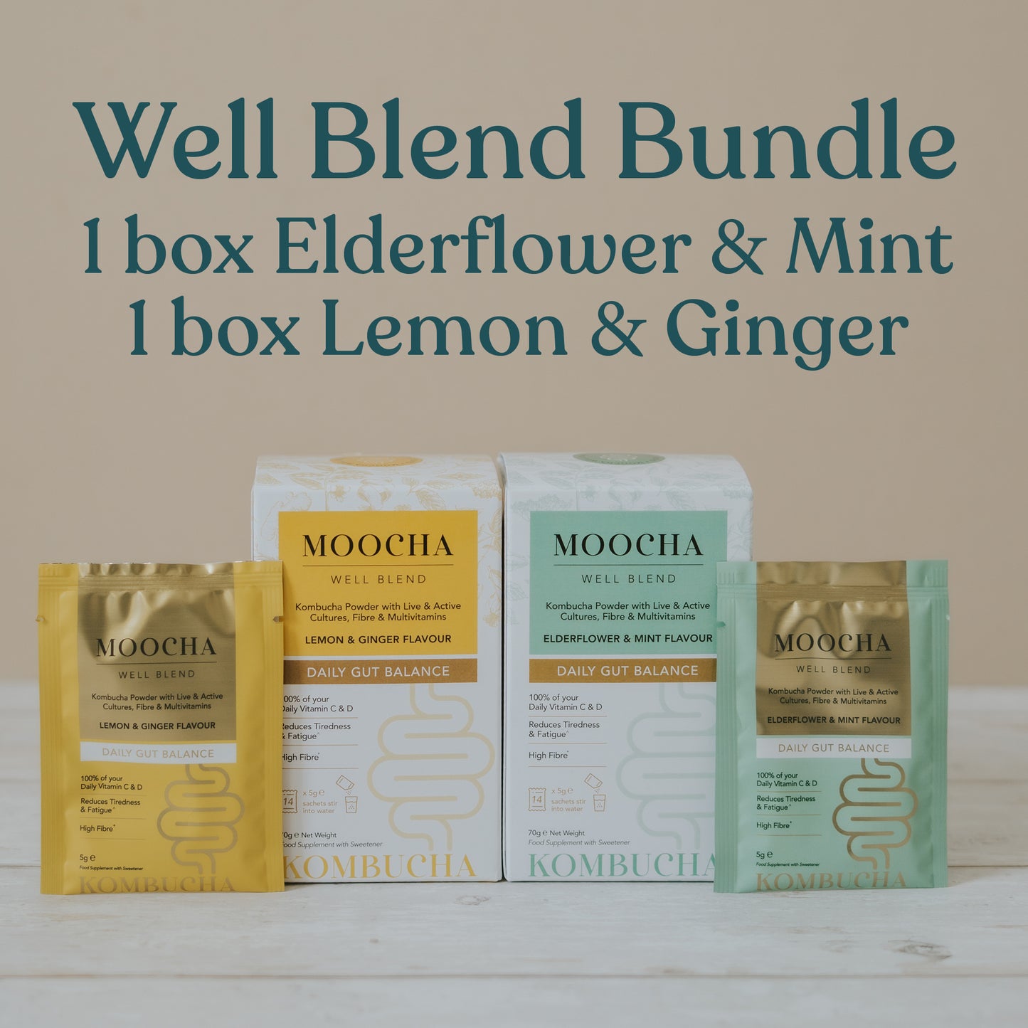 Well Blend Bundle: 1 box Elderflower & Mint / 1 box Lemon & Ginger