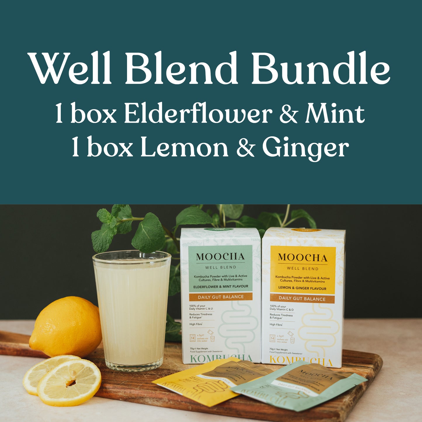 Well Blend Bundle: 1 box Elderflower & Mint / 1 box Lemon & Ginger